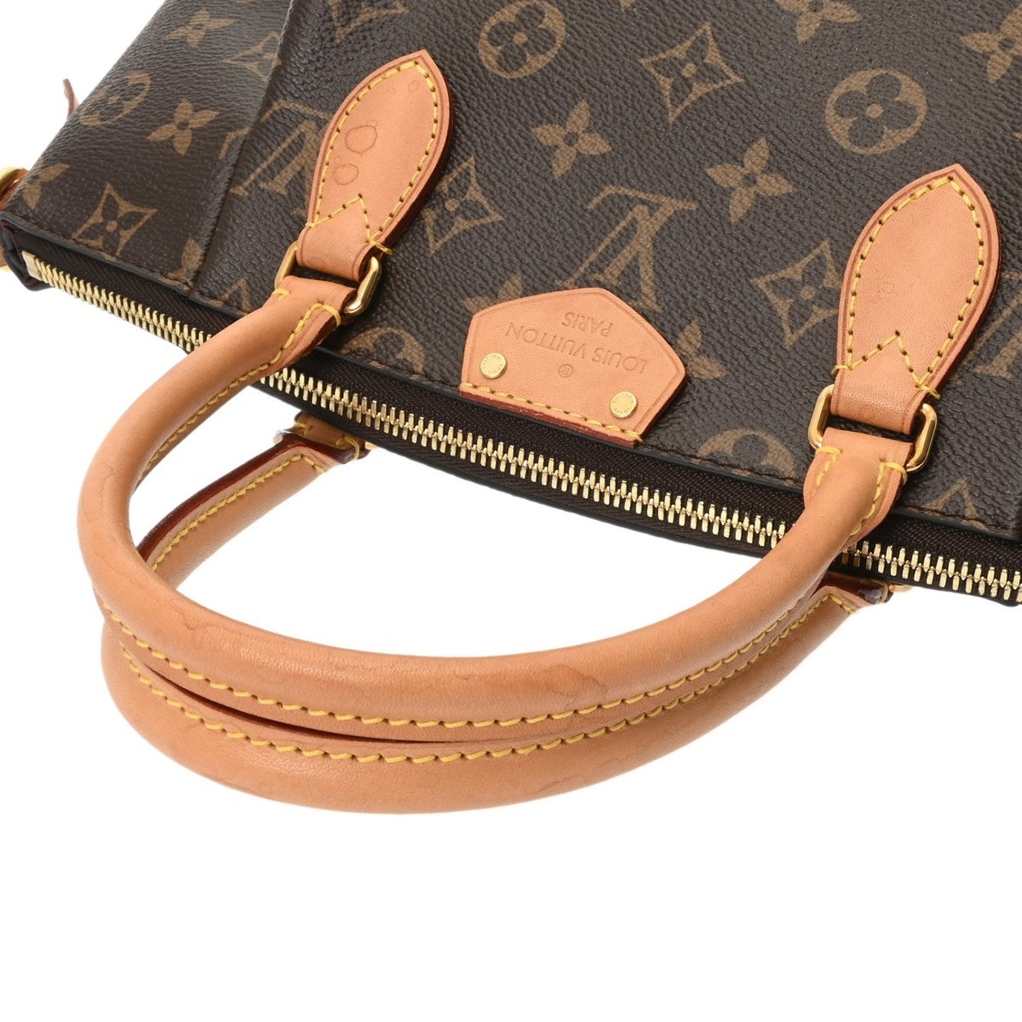 Louis Vuitton Monogram Turen Pm Brown M48813 Women'S Canvas Handbag