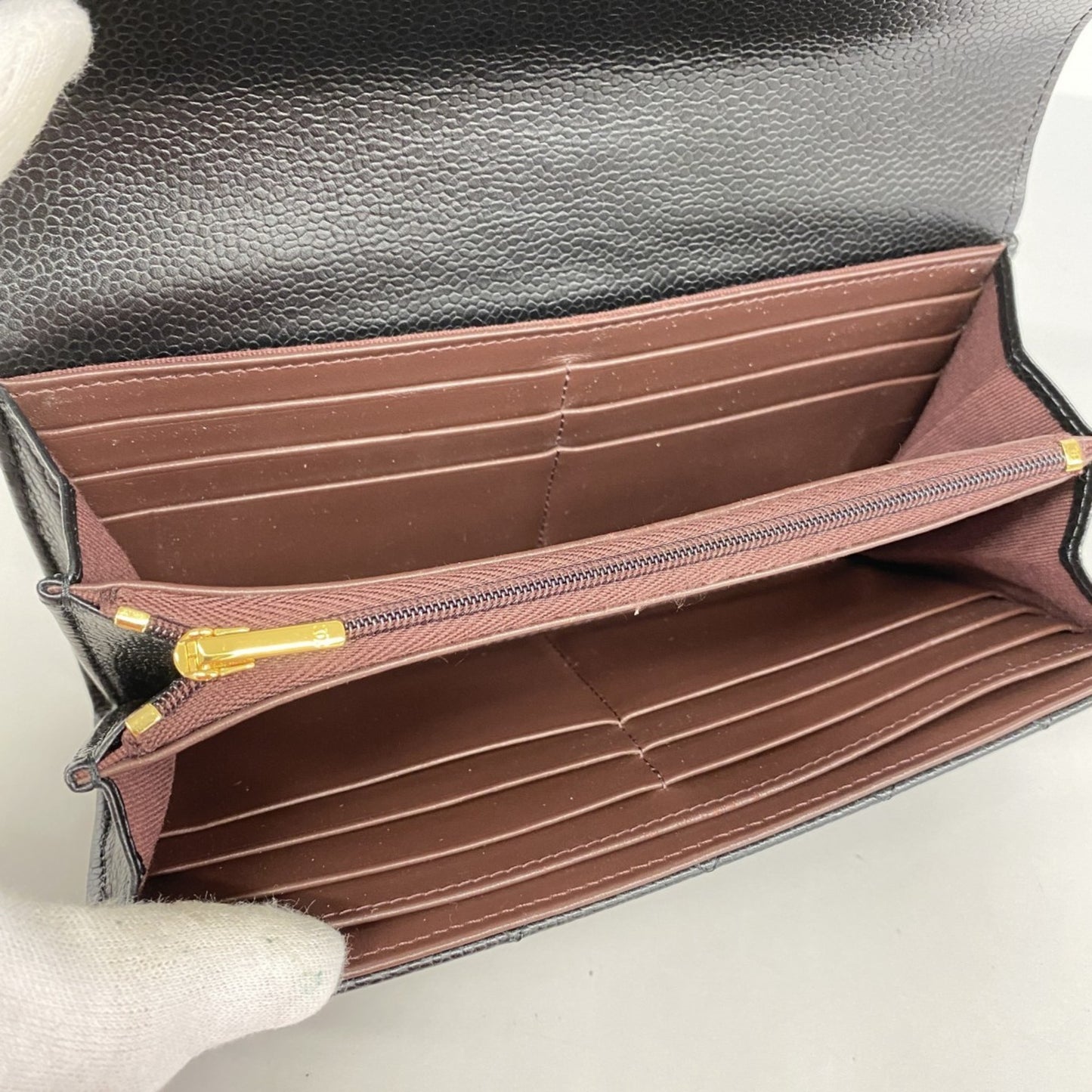 Chanel Matelasse Caviar Leather Long Wallet