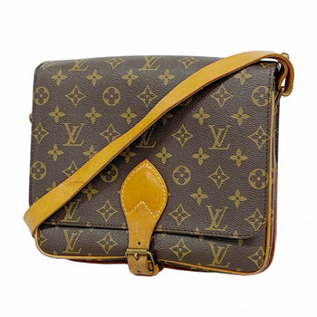Louis Vuitton Monogram Cartouchiere Gm Shoulder Bag M51252 Brown