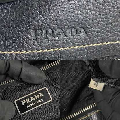 Prada Prada Logo Hardware Leather Genuine Mini Tote Bag Handbag Semi-Shoulder Brown 34699