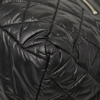 Chanel Coco Mark Cocoon Matelasse Handbag Tote Bag Black Nylon Leather