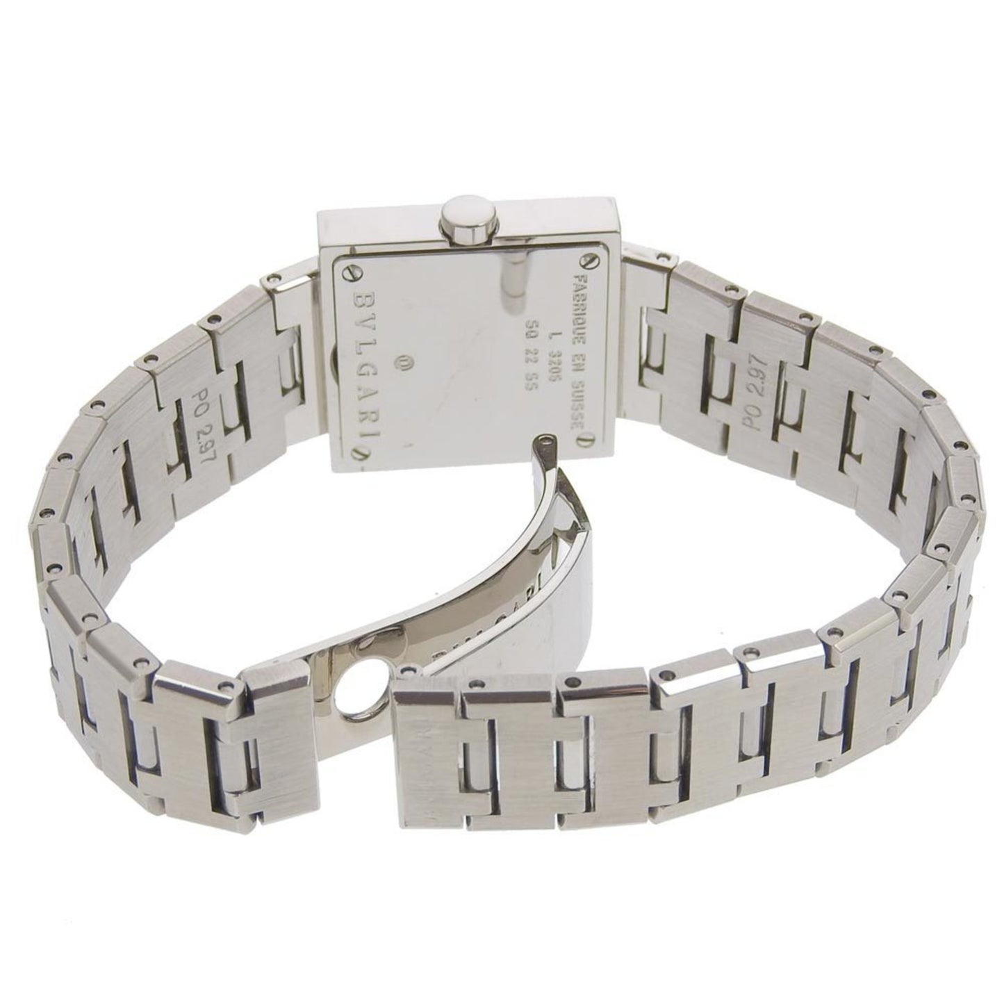 Bvlgari Quadrado Sq22Ss Stainless Steel Watch With Quartz Movement