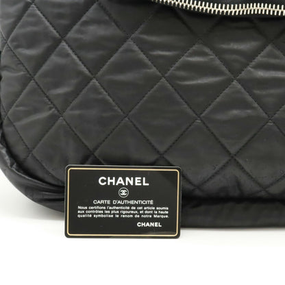 Chanel Coco Cocoon Shoulder Bag Quilted Nylon Leather Black A66507