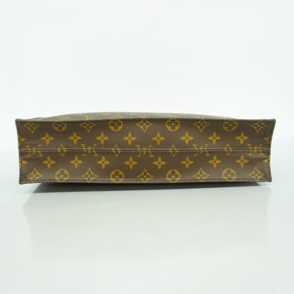 Louis Vuitton Monogram Sac Plat Tote Bag M51140 Brown