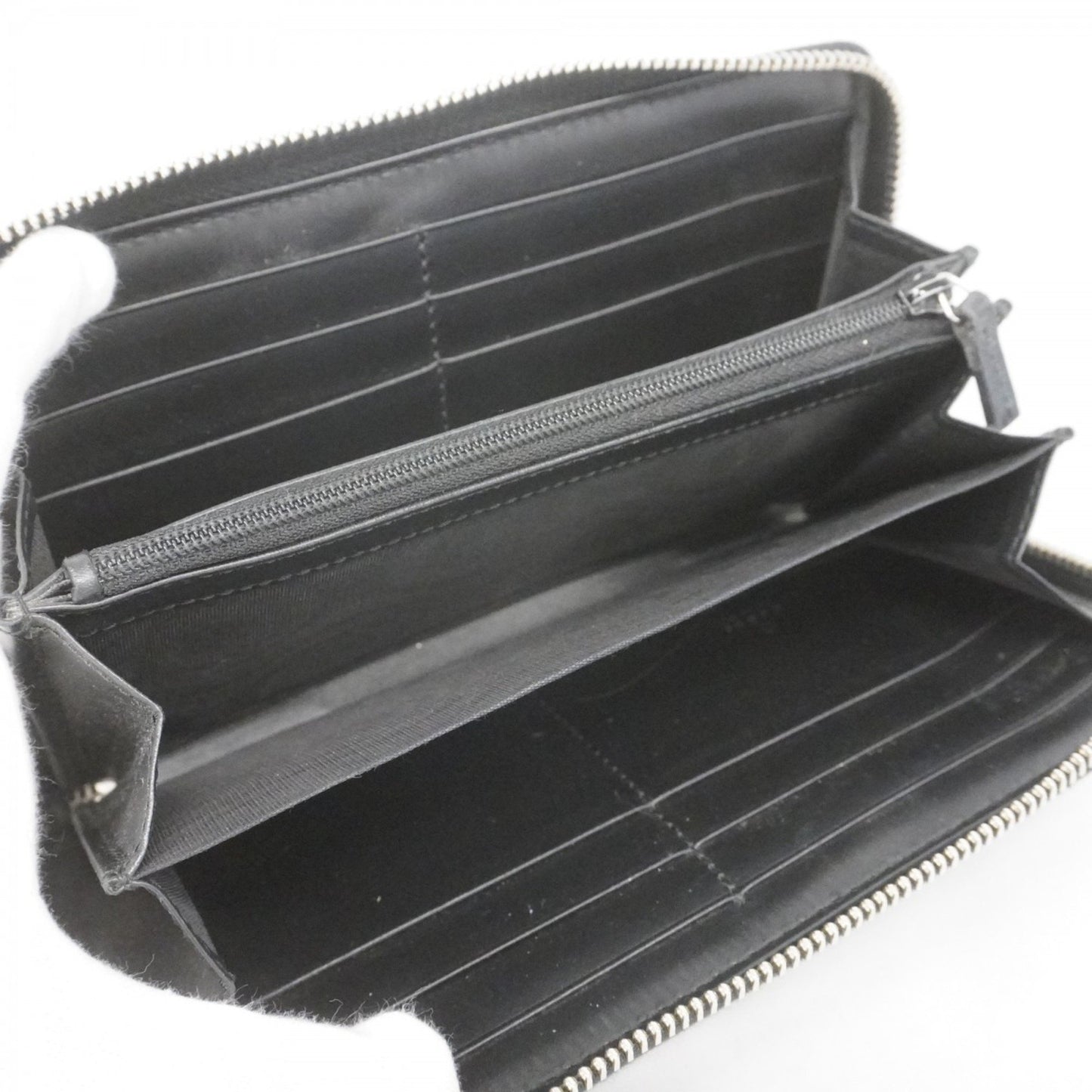 Gucci Long Wallet Guccissima 473928 Leather Black