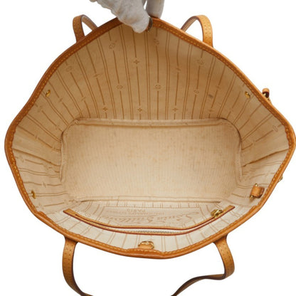 Louis Vuitton Damier Azur Neverfull Pm Tote Bag N51110 White Leather