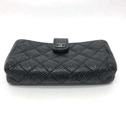 Chanel Cc Mark Coin Purse/Coin Compartment Pouch Black Silverhardware