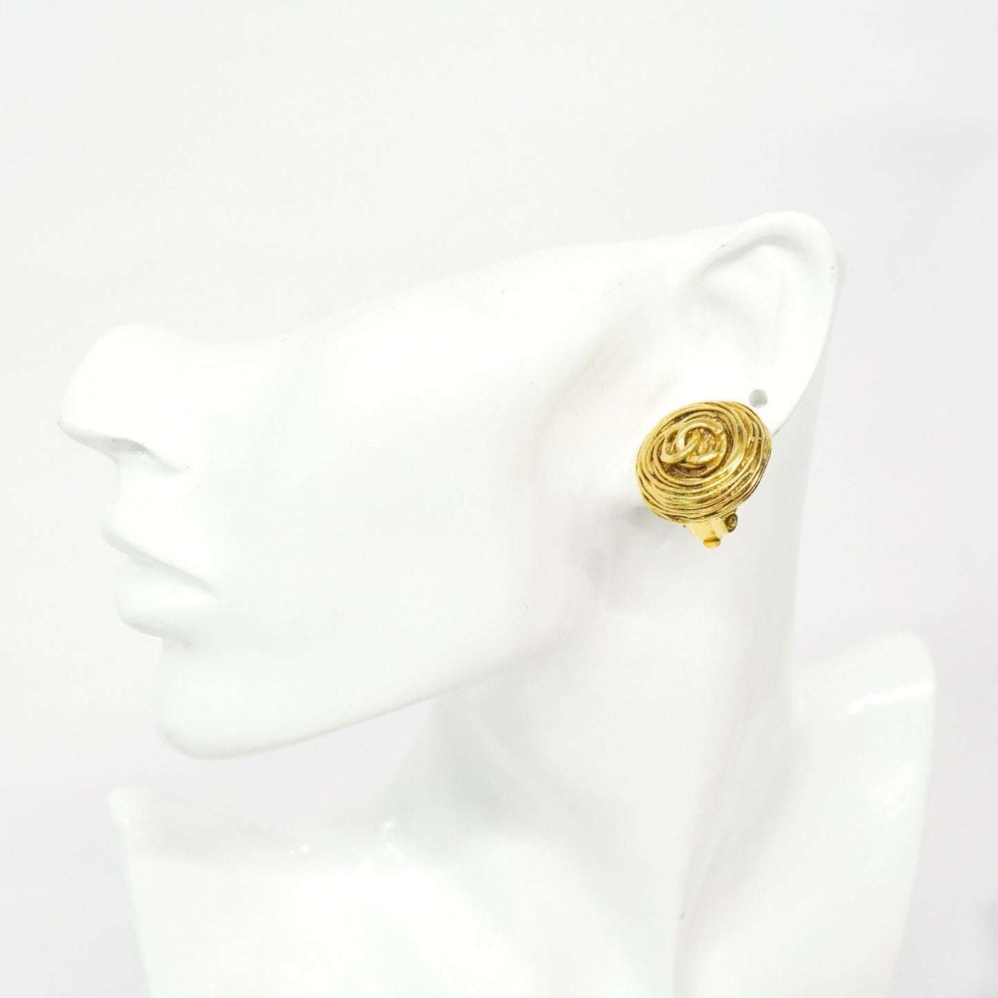 Chanel Coco Mark Circle Earrings