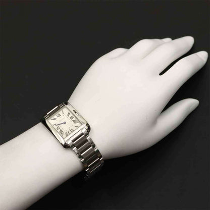 Cartier Tank Anglaise Mm W5310044 Boys' Silver Quartz Watch