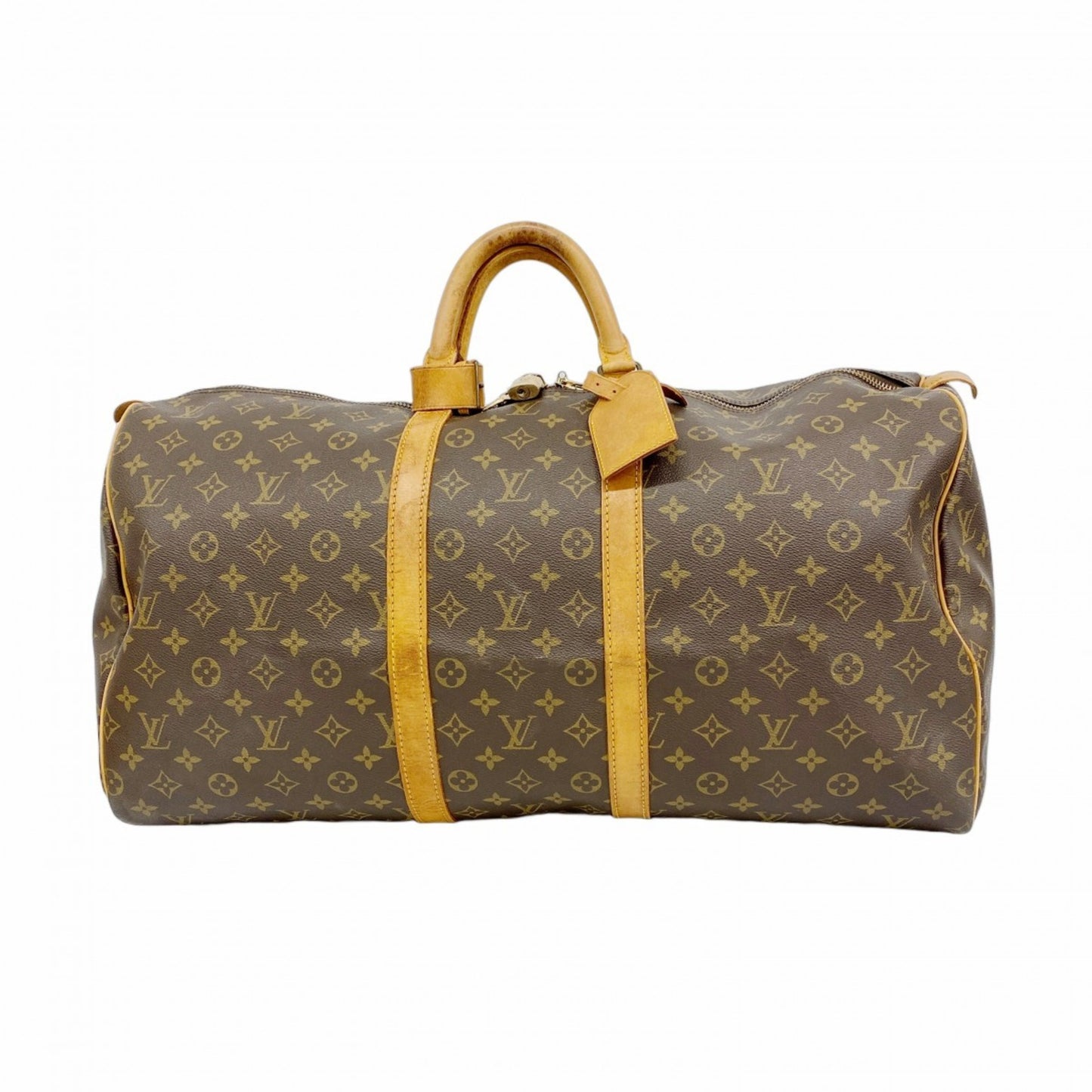 Louis Vuitton Monogram Keepall 55 Boston Bag M41424 Brown