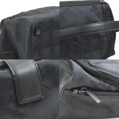 Chanel Handbag Vanity Bag New Travel Line Nylon Jacquard Black