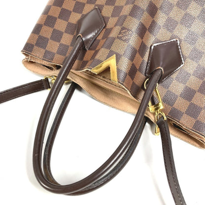 Louis Vuitton N41435 Damier Kensington Handbag/Tote/Shoulder Bag In Canvas