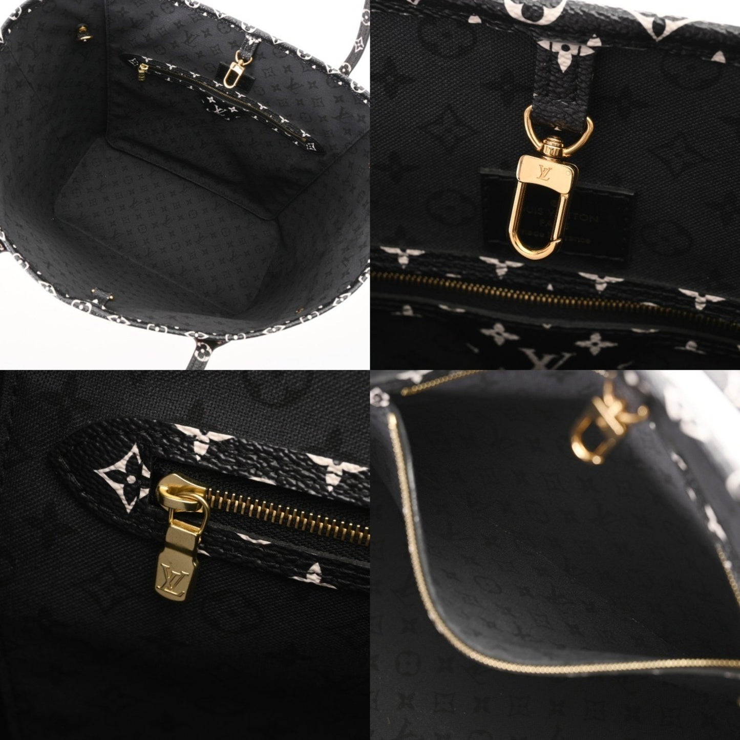 Louis Vuitton Monogram Crafty Neverfull Mm Creme/Rouge M56583 Women'S Canvas Tote Bag