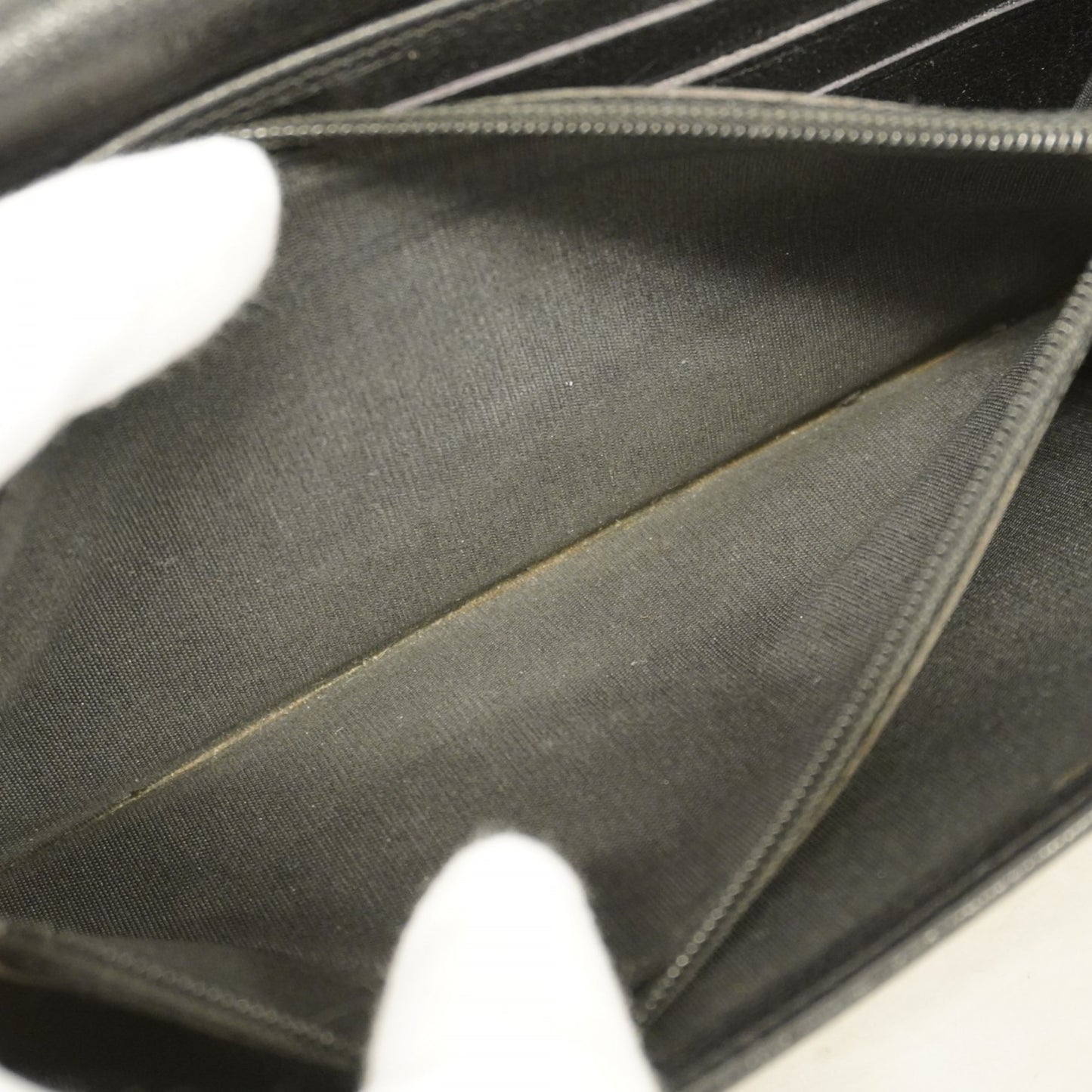 Chanel Camellia Leather Long Wallet Black