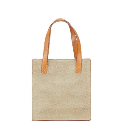 Celine Macadam Handbag In Beige Suede