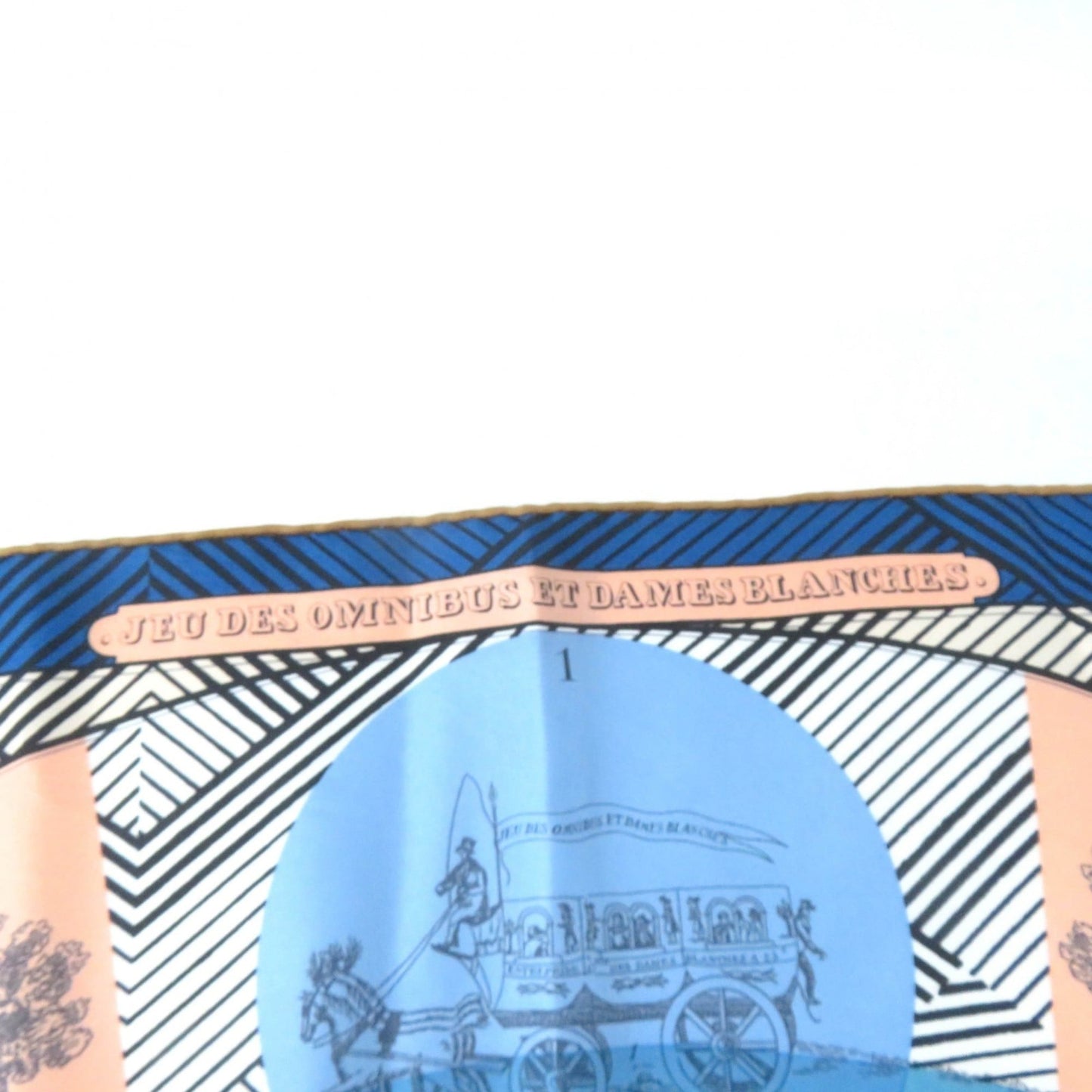 Hermes Carr Jean 90 "Jeux Omnibus Et Dames" 100% Silk Large Shawl/Scarf