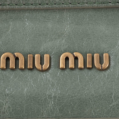 Miu Miu Miu Vitello Shine Handbag Rl0043 Leather Green