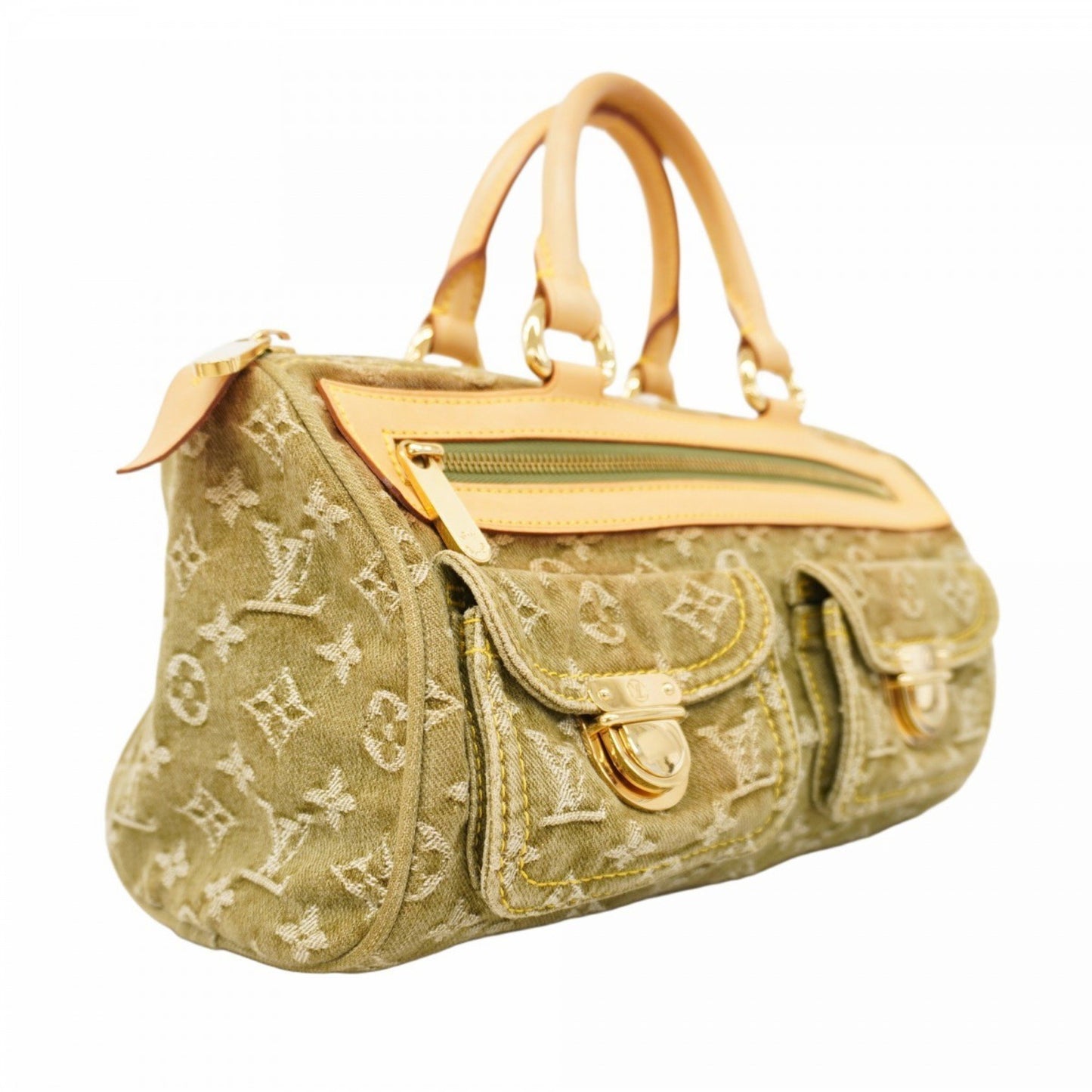 Louis Vuitton Monogram Denim Neo Speedy Handbag M95215 Khaki