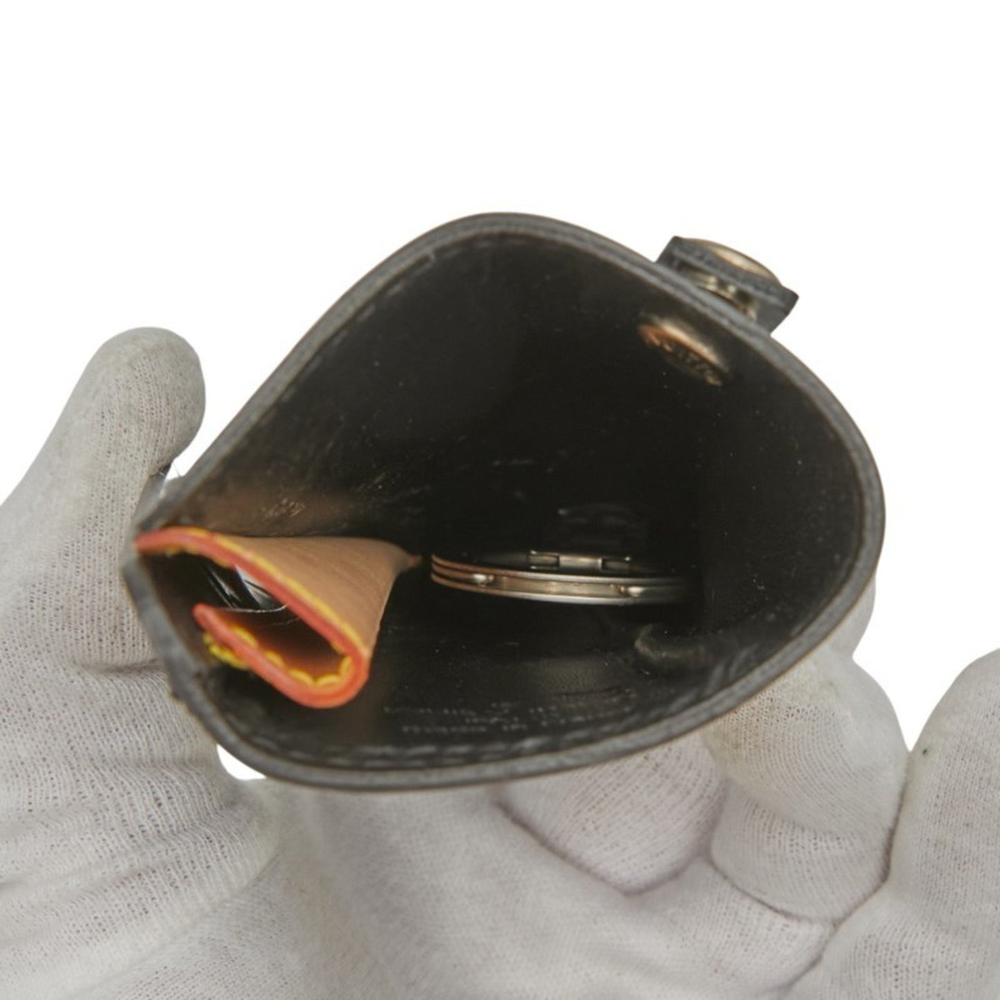 Louis Vuitton Monogram Matte Crochet Gm Key Case M65130 Black Leather