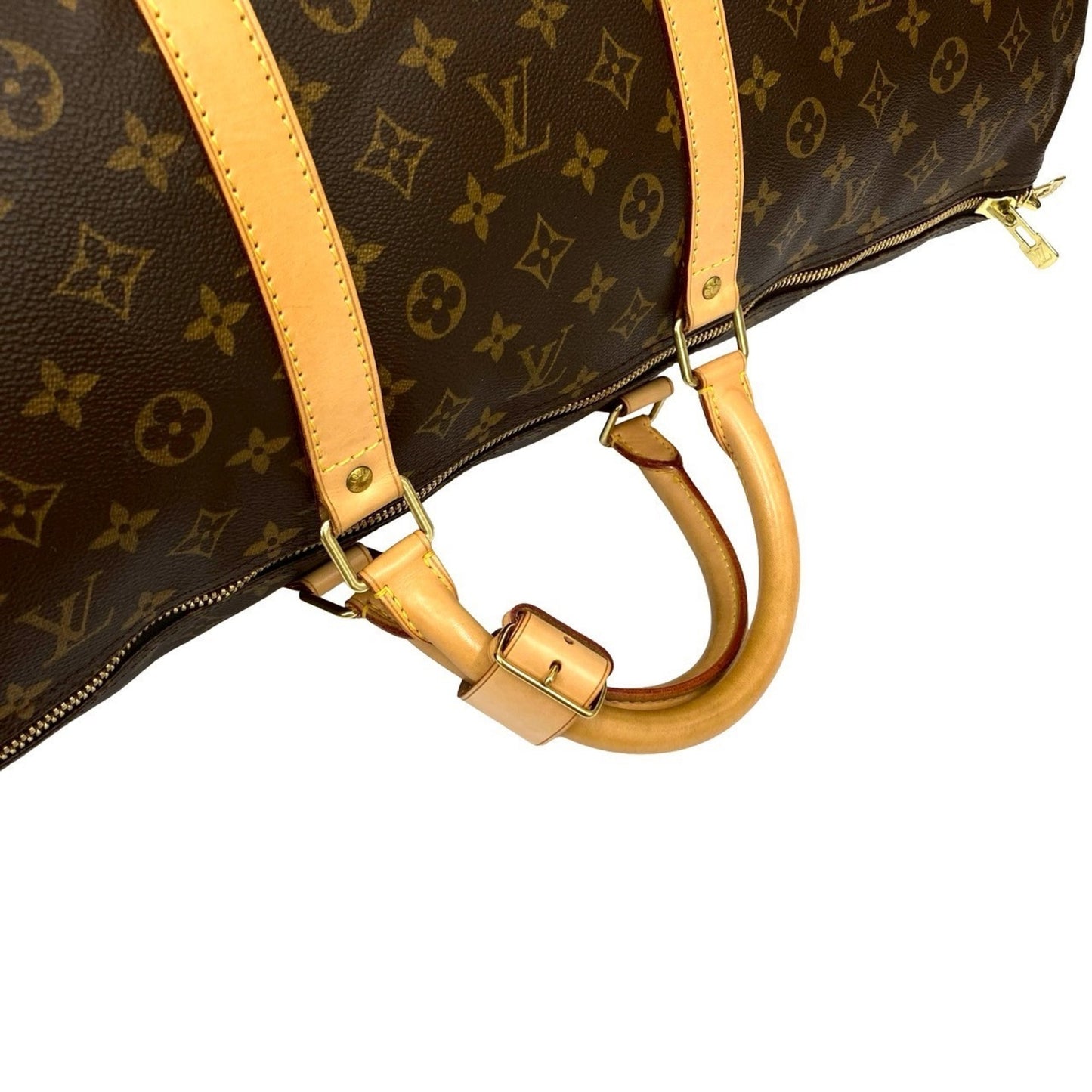 Nearly Unused Louis Vuitton Keepall 55 Monogram Leather Boston Bag/Travel Bag/Handbag