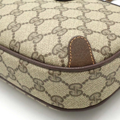Gucci Old Gucci Sherry Line Pochette Shoulder Bag Pvc Leather Beige Brown 89.02.066