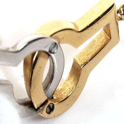 Louis Vuitton Collier Twin Rocks Necklace M64887 Gold Silver Metal Pendant