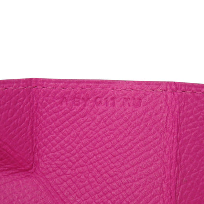 Hermes Herms Vin Quatre Epsom Rose Purple Coin Case Wallet 0574