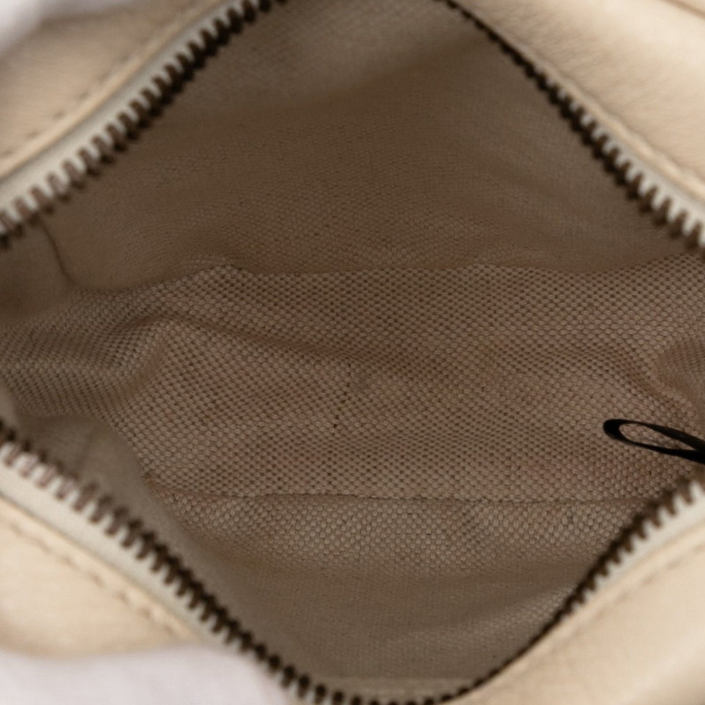 Gucci Logo Print Shoulder Bag 574803 Ivory Leather