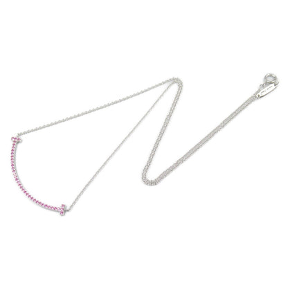 Tiffany & Co. T Smile Small Pink Sapphire Necklace