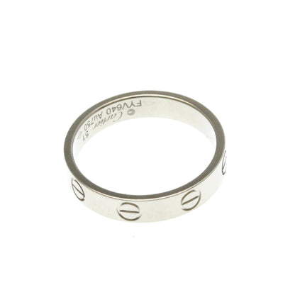 Cartier Mini Love Ring White Gold (18K) Fashion No Stone Band Ring Silver