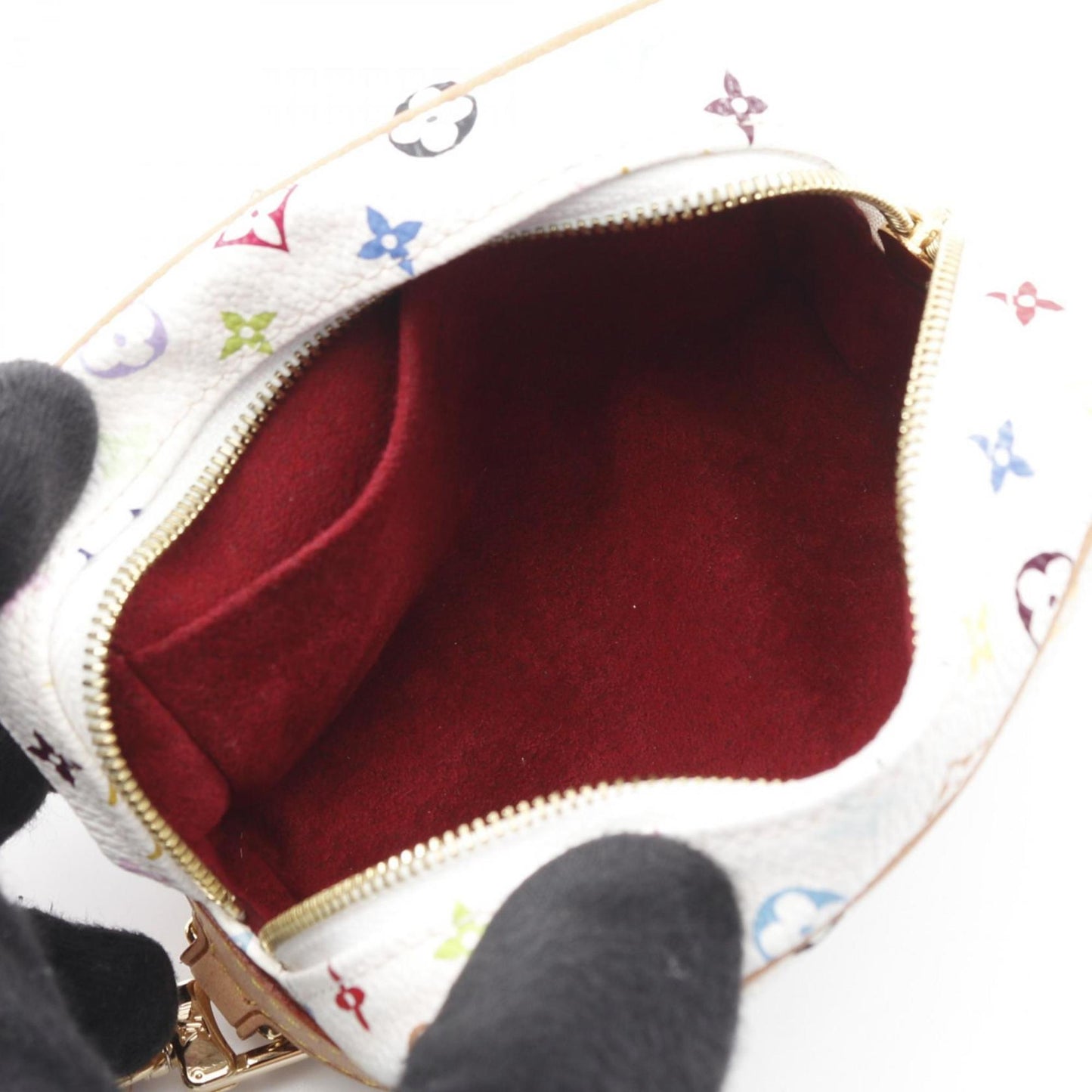 Louis Vuitton Truth Wapiti Monogram Multicolor Blanc Pouch Coated Canvas Leather