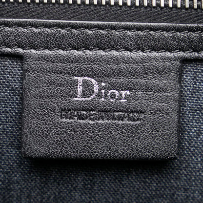 Christian Dior Dior Cd Logo Shoulder Bag Navy Wine Red Leather