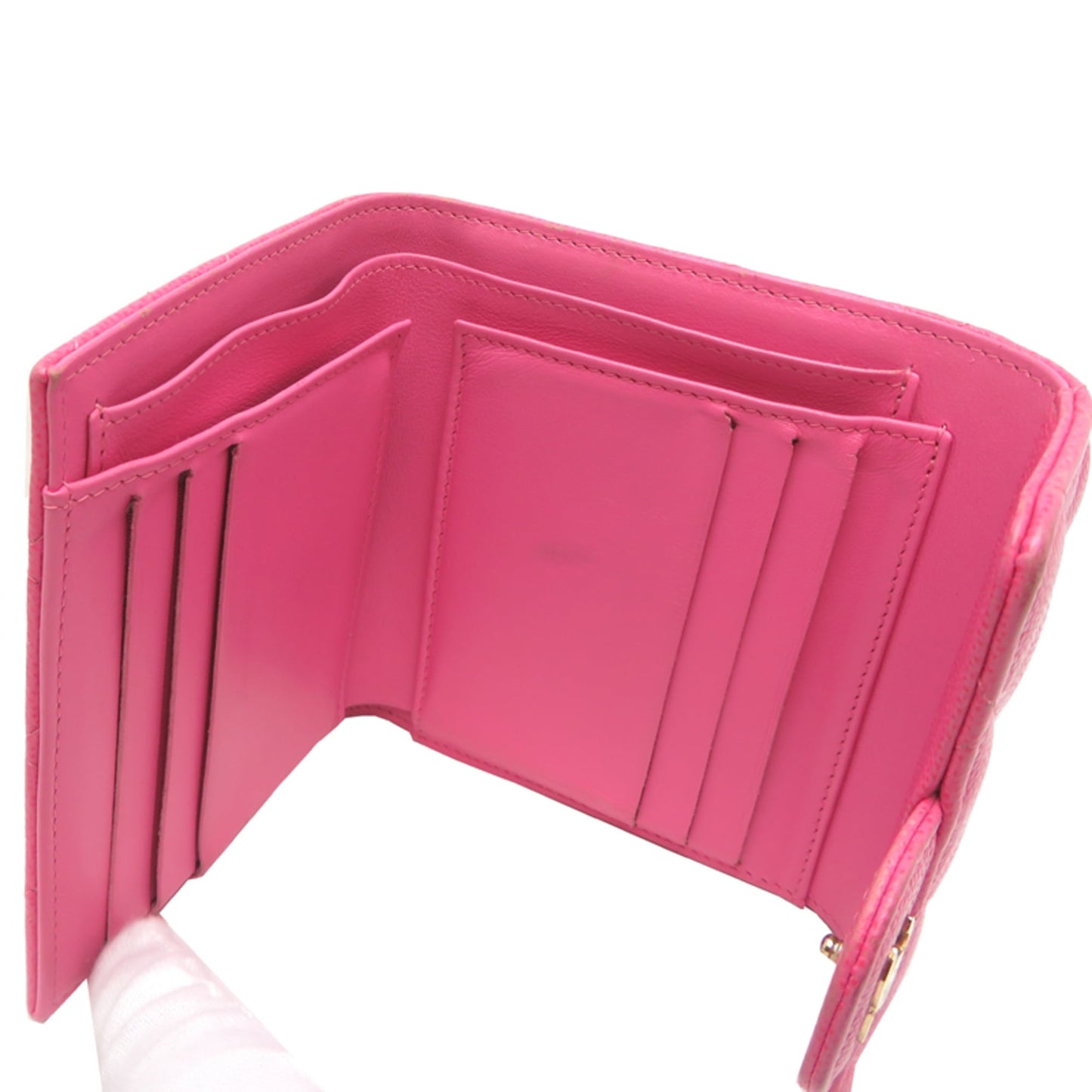 Calfskin Chanel Wallet (Tri-Fold) Grained