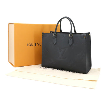 Louis Vuitton Monogram Empreinte On-The-Go Mm 2-Way Tote/Shoulder Bag In Leather Noir (M45595)