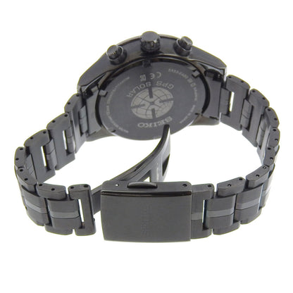Seiko Astron Day Date 5X53 0Ab0 Sbxc037 Black Dial Titanium/Ceramic Gps Solar 43Mm Wristwatch