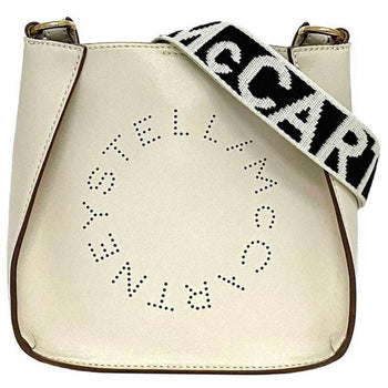 Stella Mccartney Shoulder Bag Cream White 700084 W8542 Ec-19939 Leather Canvas Stella Mccartney