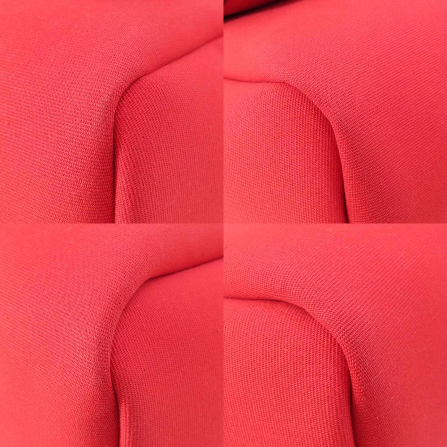 Hermes Airbag Zip Pm Red Handbag Toile Officier