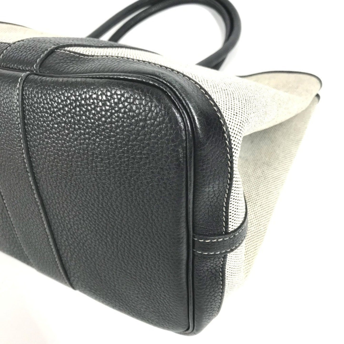 Hermes Garden Party Pm Toile H Leather Handbag/Tote Bag