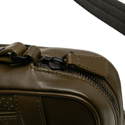 Bottega Veneta Leggero Punched Crossbody Shoulder Bag/Shoulder Pouch 566214 Khaki Green Lambskin