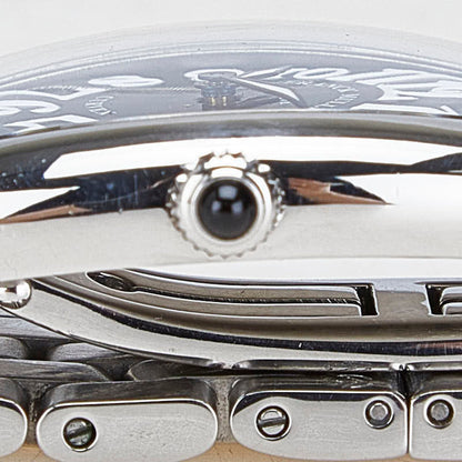 Franck Muller Tonneau Curvex Watch 1752B Quartz Black Dial Stainless Steel