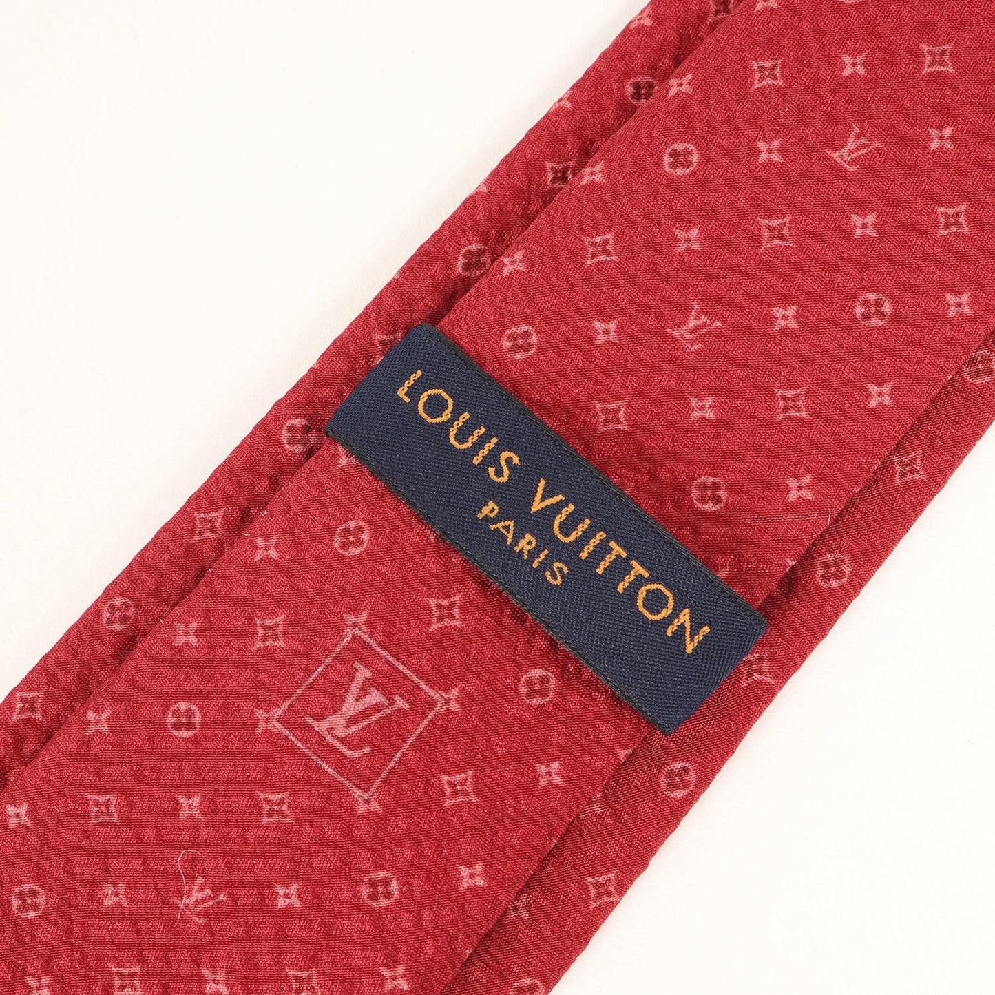 Louis Vuitton Louis Vuitton Micro Monogram Silk Cravate Tie M76858 Red