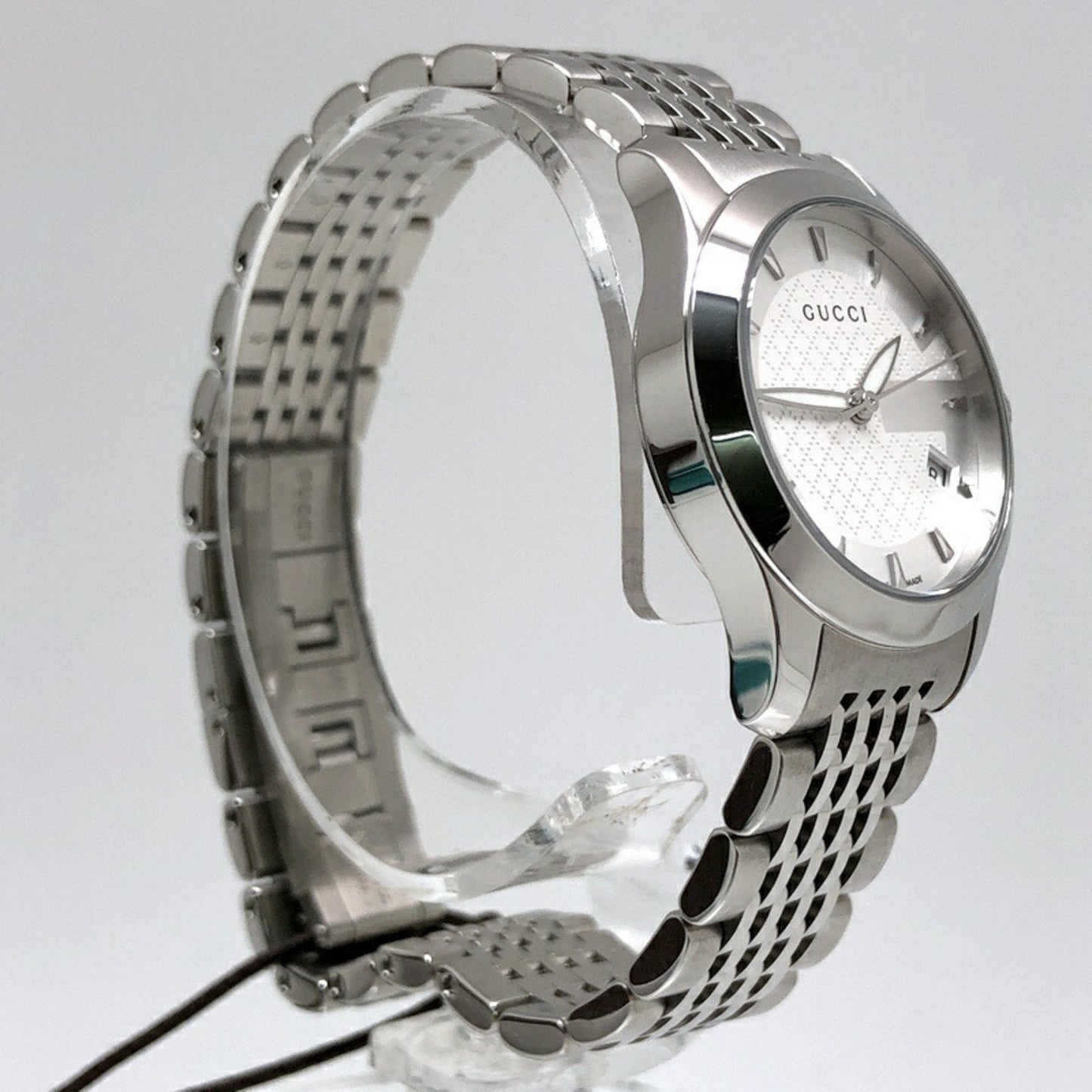 Gucci G Timeless Quartz 126.5 Stainless Steel Battery-Operated Women'S Watch With Date Display