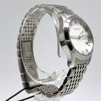 Gucci G Timeless Quartz 126.5 Stainless Steel Battery-Operated Women'S Watch With Date Display