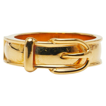 Herms Boucle Serie Belt Motif Scarf Ring Gold Plated