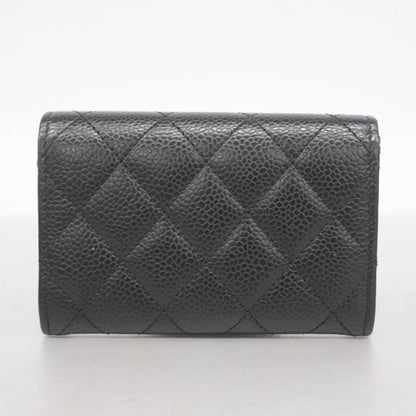 Chanel Matelasse Business Card Case In Caviar Leather