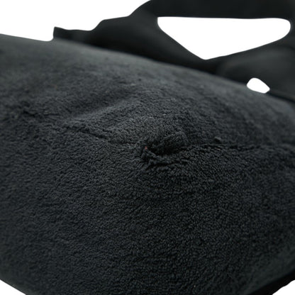 Chanel Coco Mark Novelty Crossbody Shoulder Bag In Black And White With Pile