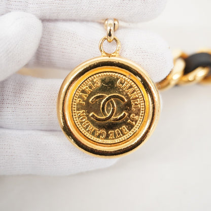 Chanel Belt Gold Black Chain