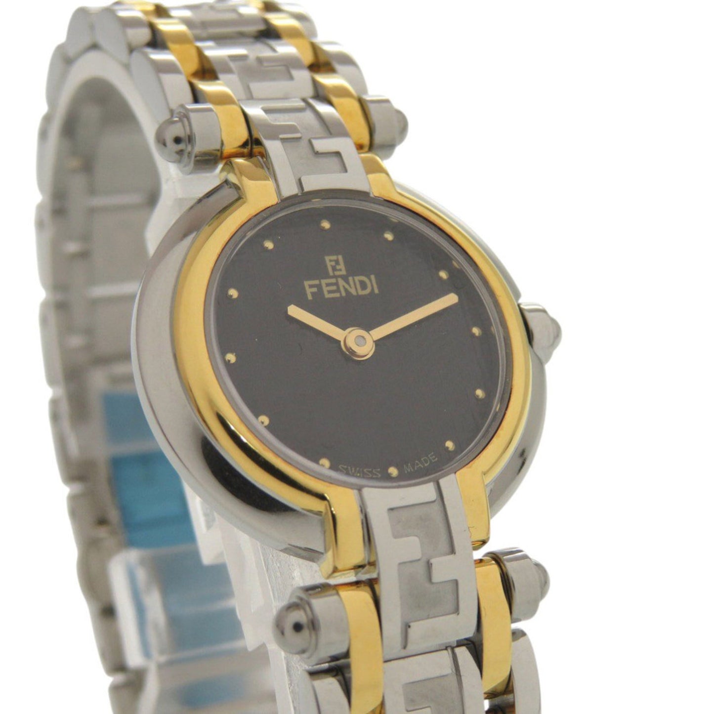 Fendi 760L Stainless Steel Black Gold Silver Quartz Watch