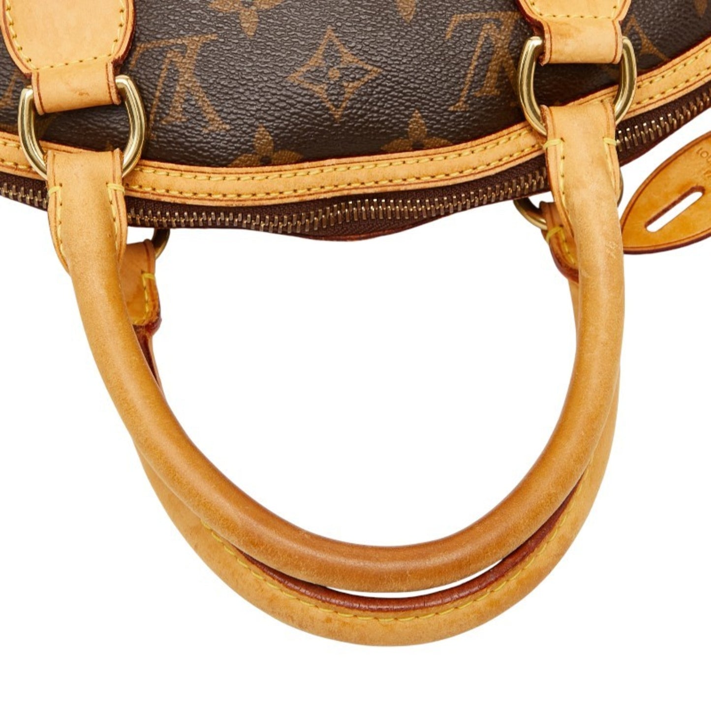 Louis Vuitton Monogram Lockit Tote Bag M40102 Brown Leather