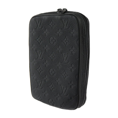 Louis Vuitton Utility Side Bag Shoulder M53298 Taurillon Leather Black Orange Body Pouch Vuitton